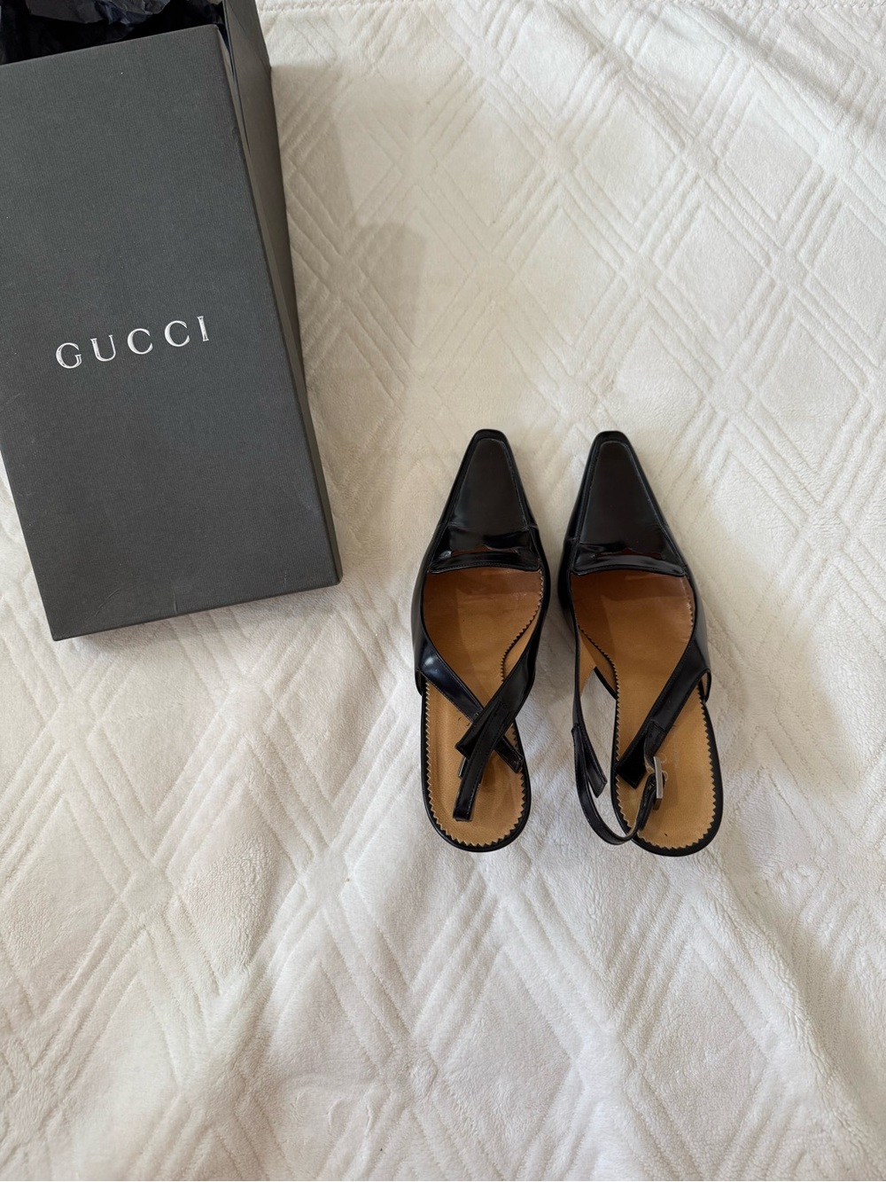 Gucci Leather Slingbacks